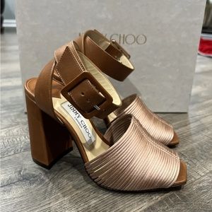 Jimmy Choo Baja Pink Ballet Vachetta Leather Sandals